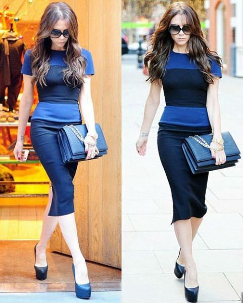 Vestido elegante modelo Victoria Beckham