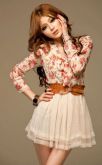 Vestido Floral chique curto + Cinto
