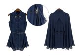 CAMISA DE MANGA COMPRIDA CHIFFON com cinto