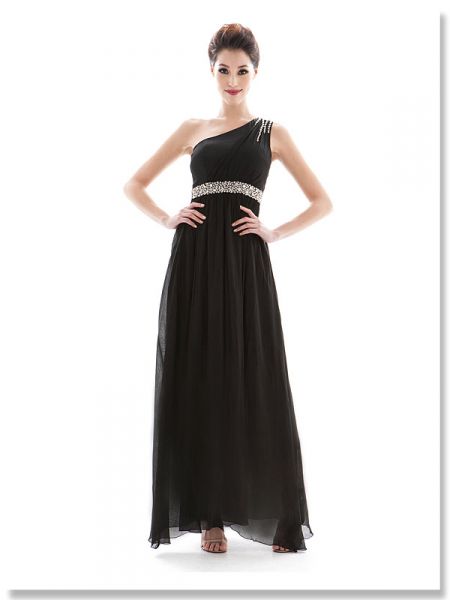 Vestido longo frisado noite