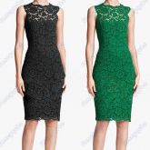 Vestido em Renda com zíper invisível